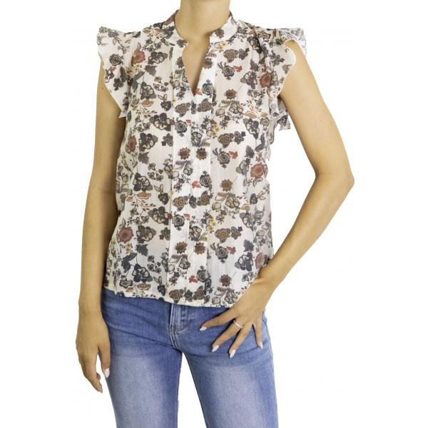 Blusa fantasia con volant